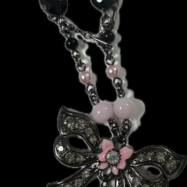 안나수이 리본 레이어드 목걸이 (박스포함)