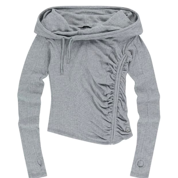 코이세이오 셔링 후크 후디 멜란지그레이