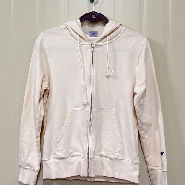 챔피온 아이보리 후드집업
