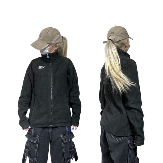 노스페이스 블랙 후리스 뽀글이 자켓 M