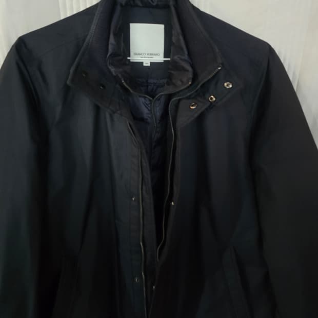 프랑코 페라로 블랙 남성 패딩코트