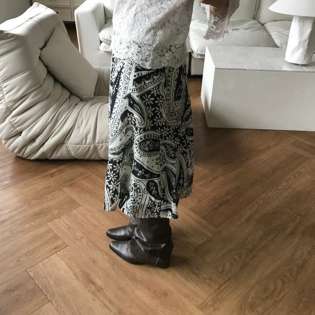 vintage pattern skirt