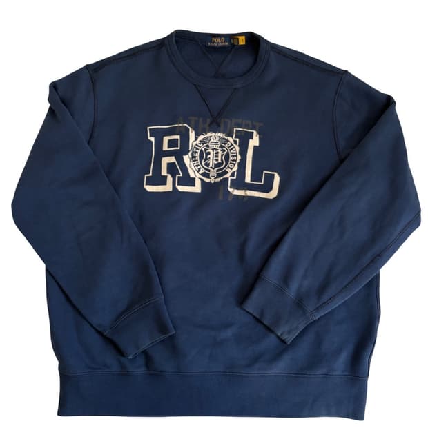 폴로 랄프로렌 RL 로고 네이비 스웻셔츠 XL