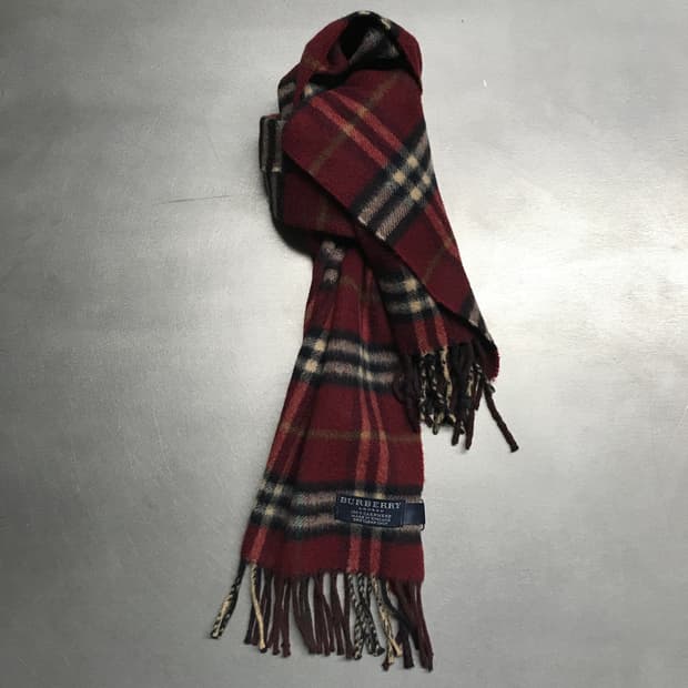 버버리 정품 캐시미어 머플러 레드