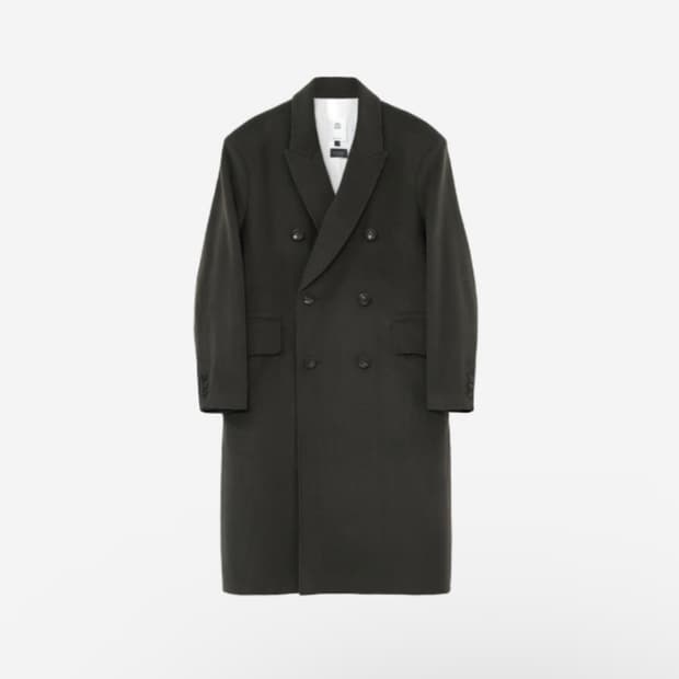 3)폴리테루 더블 브레스티드 코트 2.0 올리브