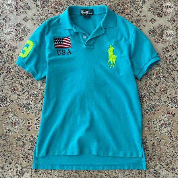 폴로 랄프로렌 USA 성조기 빅포니 카라티셔츠