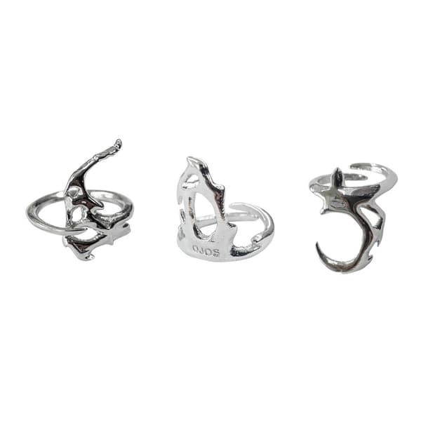 OJOS Stream Nail Ring (SET) / Silver