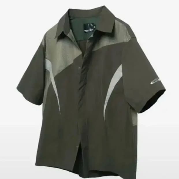 오프닝프로젝트 패널드 하프 셔츠 올리브 XL