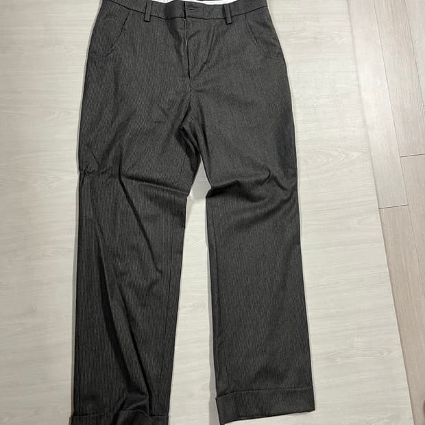 씨솔트 스트라이프 울팬츠 차콜