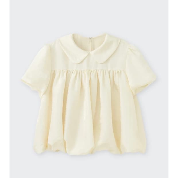 코스모스 BALLOON CROPPED BLOUSE (IVORY)