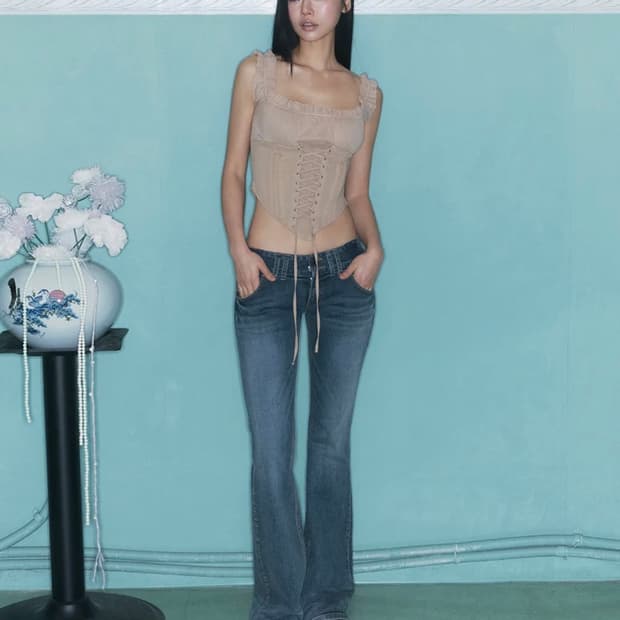 플리즈노팔로우 Tommie Button Boots-Cut Denim