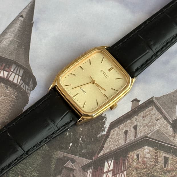 세이코 Seiko 쿼츠 스피릿 스퀘어 골드