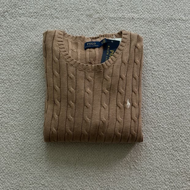 (새상품/정품) 폴로랄프로렌 코튼 꽈배기 니트(여XL)