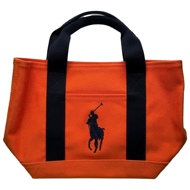 폴로 랄프로렌 빅포니 캔버스 토트백 오렌지