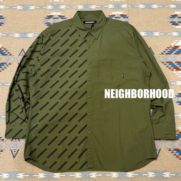 🖤연말할인🖤 [L] 네이버후드 2 FACE C-셔츠 카키