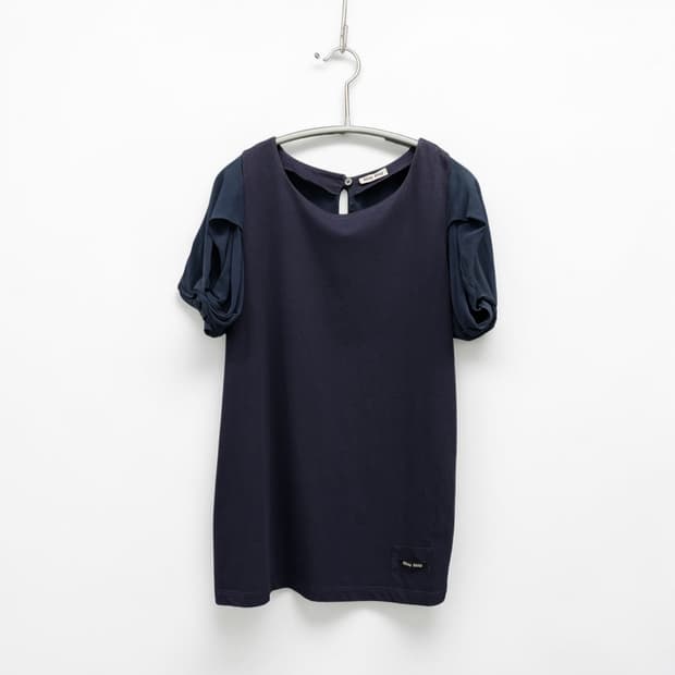 MIU MIU puff sleeve top