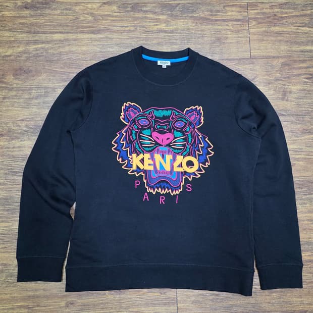 겐조 타이거 블랙 맨투맨 