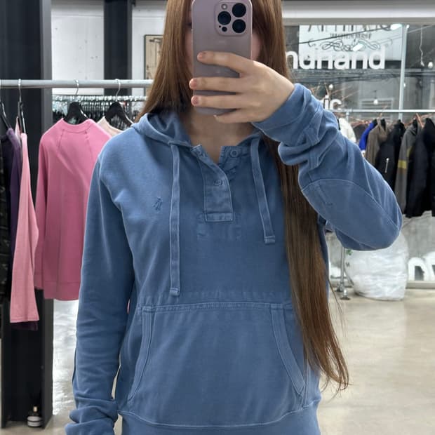 폴로랄프로렌 포니 버튼 패치 후드티