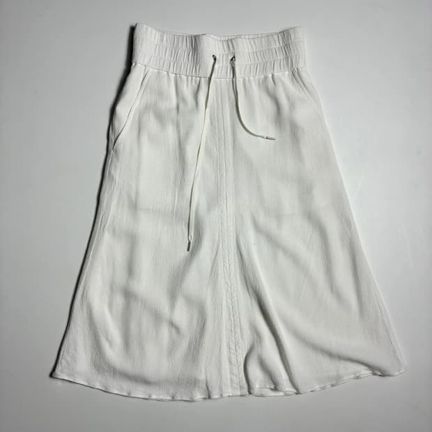 핼무트랭 화이트 블레이즈 드로스트링 A라인 스커트 R2971