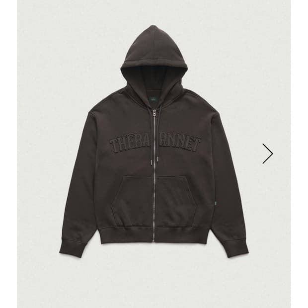 더바넷 Oversized Forde Sweat Zip-Up Hoodie