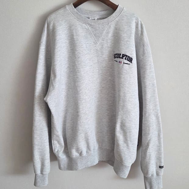 스컬프터 맨투맨 L 회색(남녀공용)