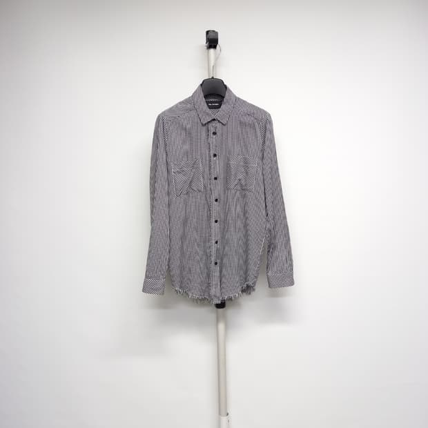 쿠플스 춘하추 체크 긴팔블라우스 44 55