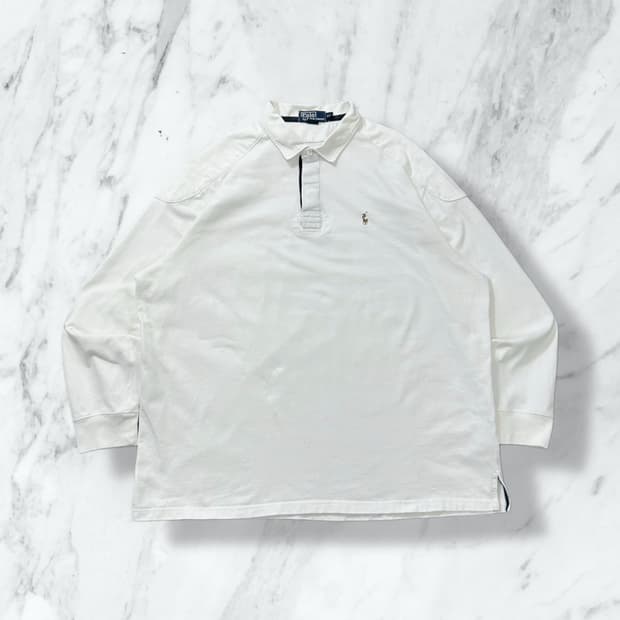 폴로 랄프로렌 숄더 패치 럭비 티셔츠 