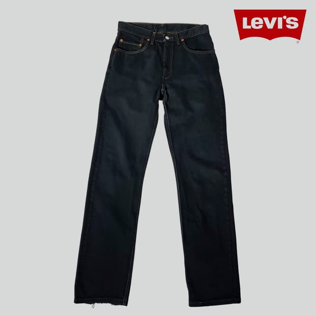 [W32L34]00s 리바이스 505 블랙 데님 팬츠