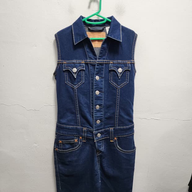 리바이스 TYPE1 데님 민소매 원피스