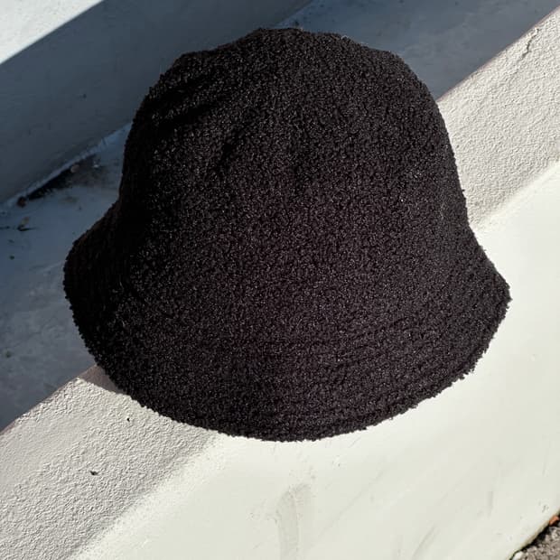 [M-L] 빈티지 뽀글이 플리스 버킷햇 모자