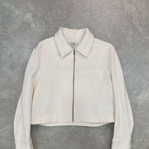 COS 코스 크롭 크윌 집업 자켓(S)