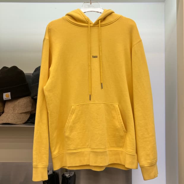 헬무트랭 롱 택시 후드티 옐로우