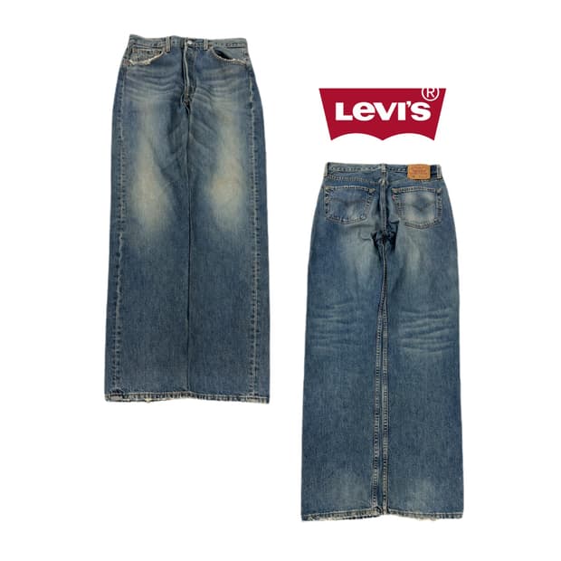 리바이스 00s USA 501 워싱 데님팬츠