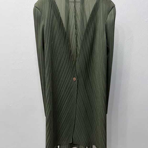 정품) 플리츠미 가디건 자켓 카키 F