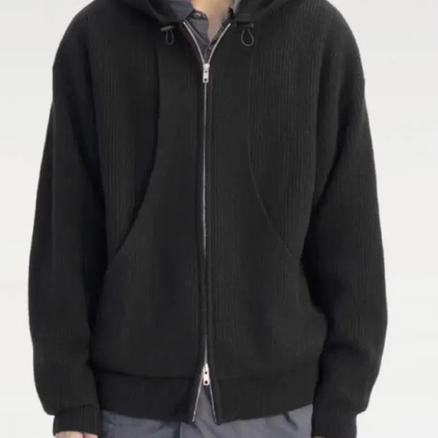 폴리테루 x 월스와일무브먼트 니트집업 블랙 3