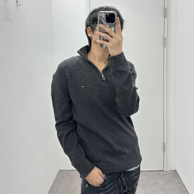 TOMMY HILFIGER lambswool knit zip up