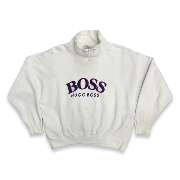 80s HUGO BOSS 풀집업 스웻셔츠 M