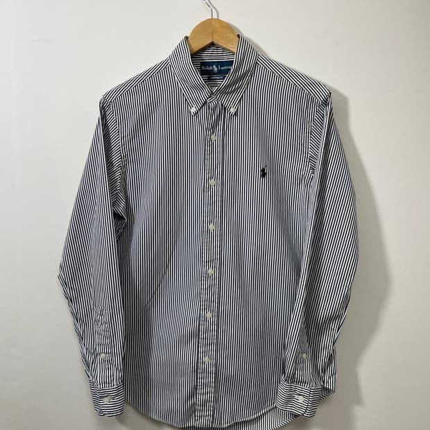 폴로Polo 블랙 스트라이프 셔츠 M - S23 