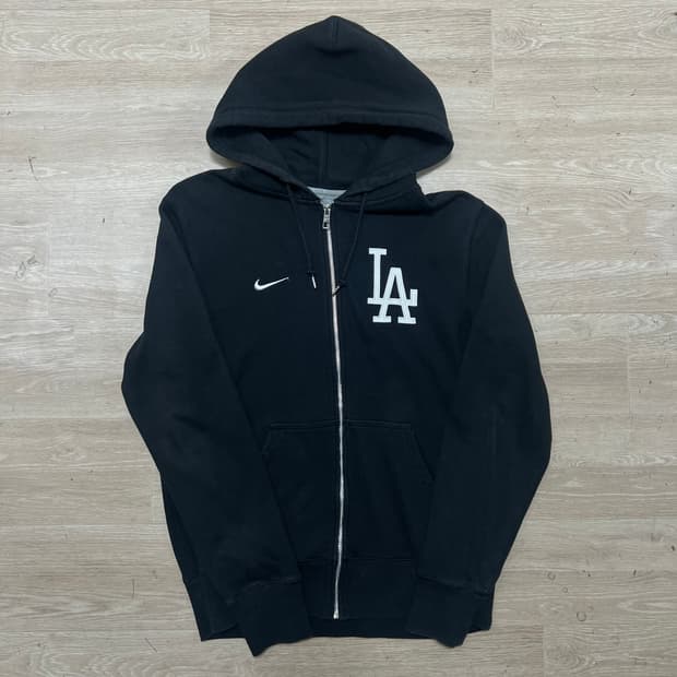 나이키 LA 다저스 로고 후드 집업 자켓 [블랙] M/95