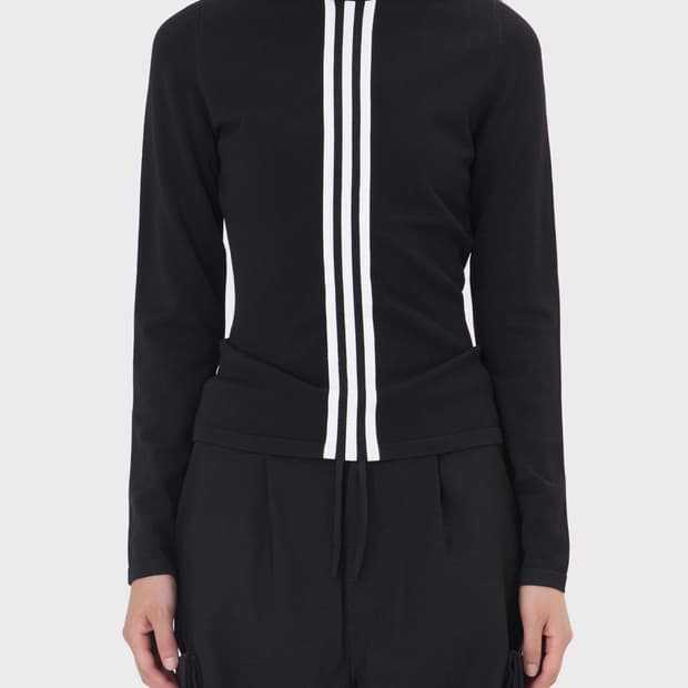 Y-3 3 스트라이프 롱 슬리브 블랙 (윈터착용