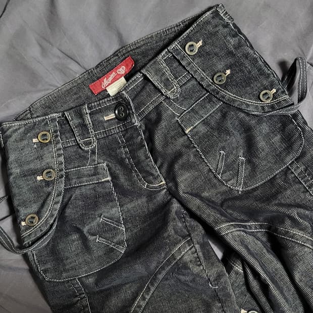 MCGINN 메간나잇브릿지 코듀로이 카고 데님 팬츠