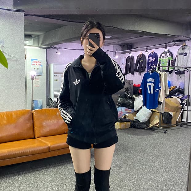 아디다스 00s 파이어버드 블랙 배색 트랙탑 져지 B2958  