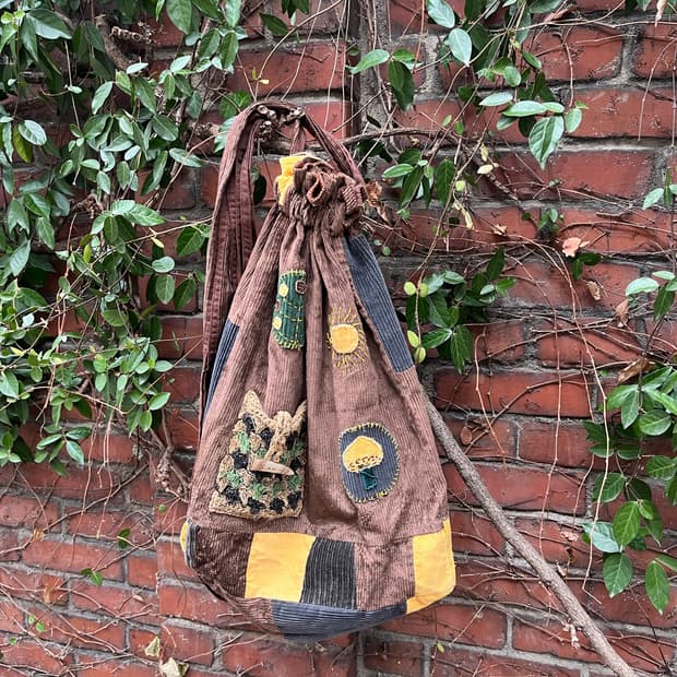 일본 히피무드 패치 복조리 백팩