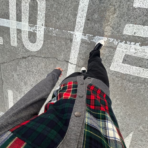 꼼데가르송 옴므 패치워크 가디건