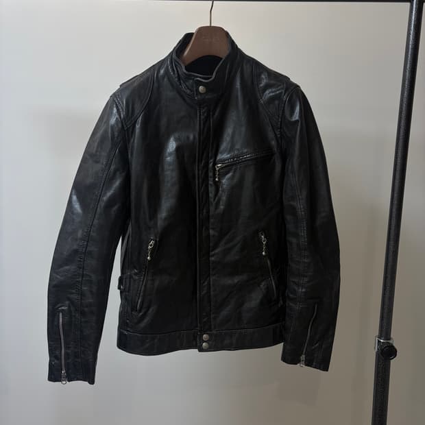 (L) On board 싱글라이더 소가죽 자켓