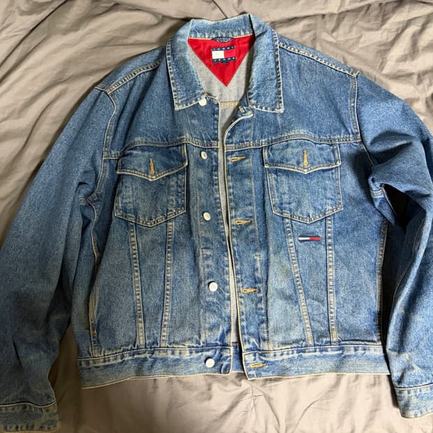 빈티지 타미힐피거 청자켓 xl