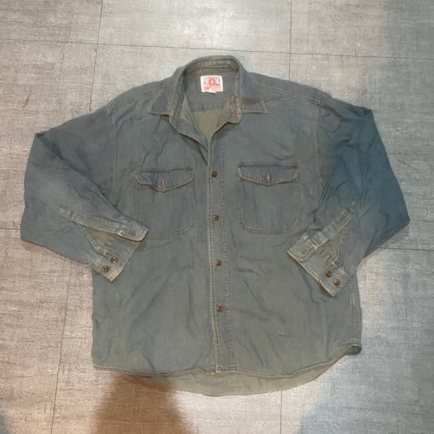 일본빈티지 Casualtaste 올드스쿨스트릿 핀터깔y2k 데님셔츠자켓