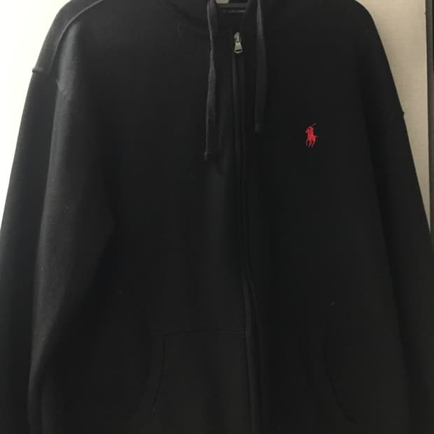 폴로 랄프로렌 블랙 레드포니 후드집업 95