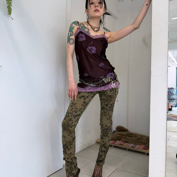 floral skinny pants