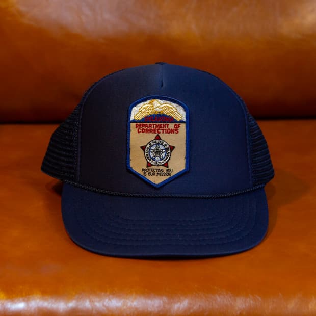 빈티지 5 패널 메쉬 트러커 캡